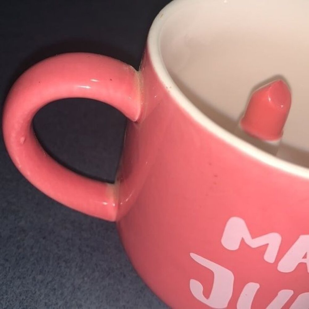 Makeup Junky Pink Ceramic Mug With Lipstick Inside - Picture 5 of 7